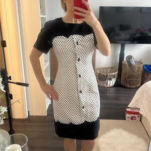 Balmain 100% wool midi dress